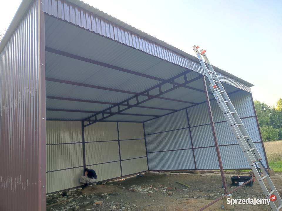 Otwarty Garaż Blaszany Wiata Garażowa Hala Szamotuły