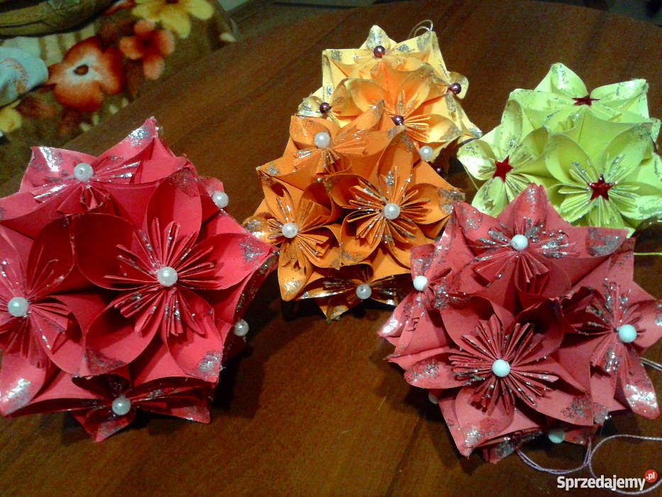 Bombki z papieru ozdoba choinki stroików sprzedam