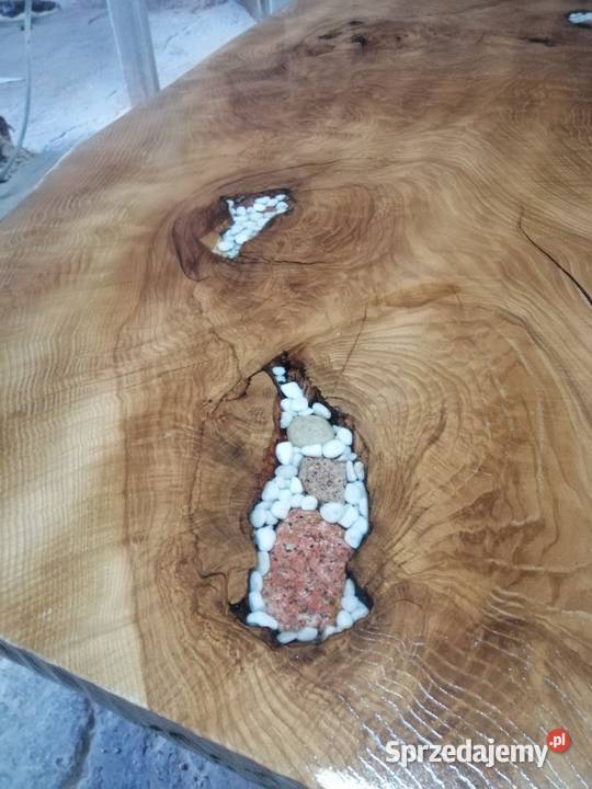 Stół 320x114x7 z jednego bala dąb jesion monolit Przysucha