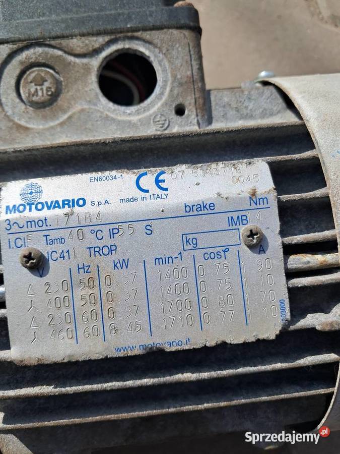 Okazja motoreduktor 037kw 35obr naped mieszałki Pozostałe opolskie Dobrodzień