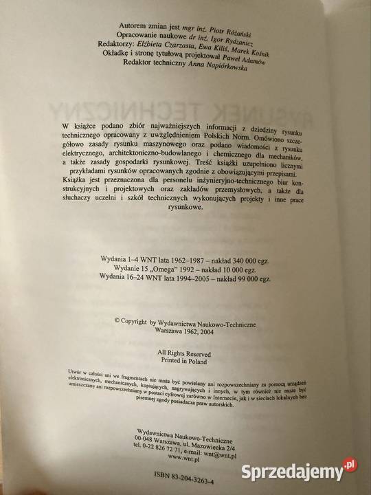 Rysunek Techniczny Maszynowy Tadeusz Dobrzański Czerwionka-Leszczyny