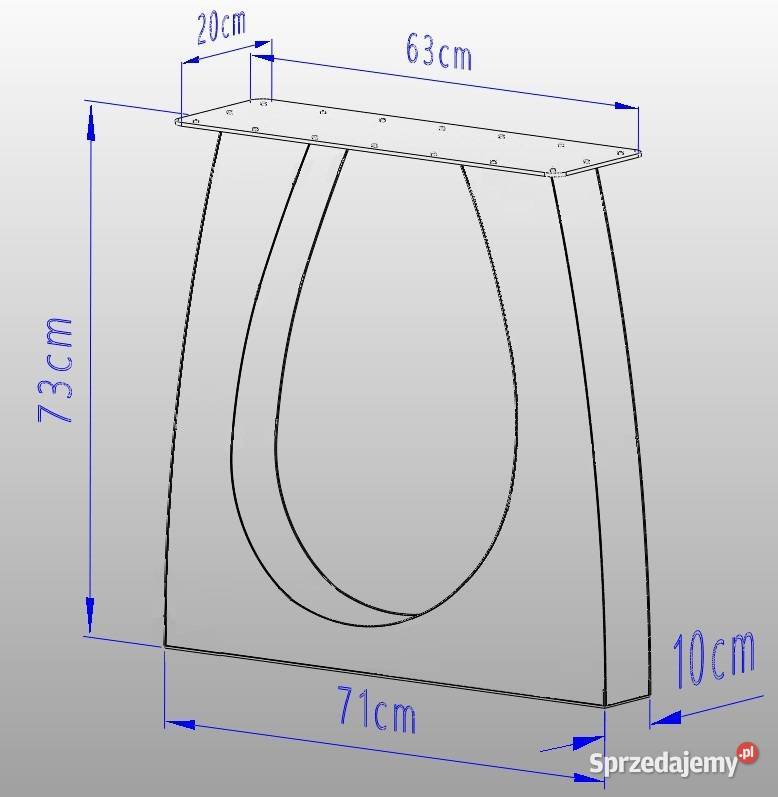 Nogi do stołu 3D bryłowe pająk rama biurka
