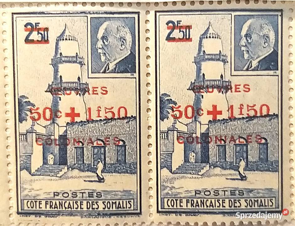 Znaczek Somalia Meczet w Dżibuti Kolonie Bronisze