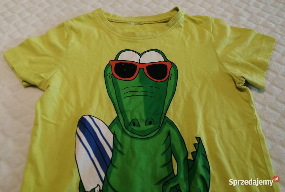 Koszulka krótki rękaw żółta krokodyl 104 Odzież Czeladź