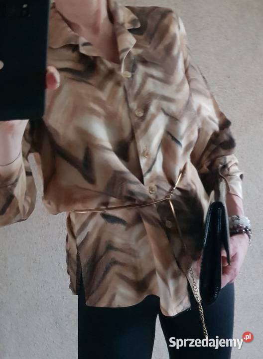 Bluzka koszula lejąca zwiewna wizytowa elegancka Rozmiar 40(L) Kielce