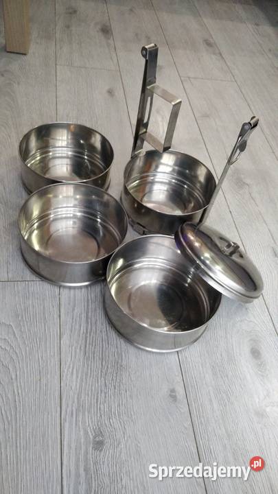 Menażka pojemnik turystyczny obiadowy stalowy Nowy Tomyśl sprzedam