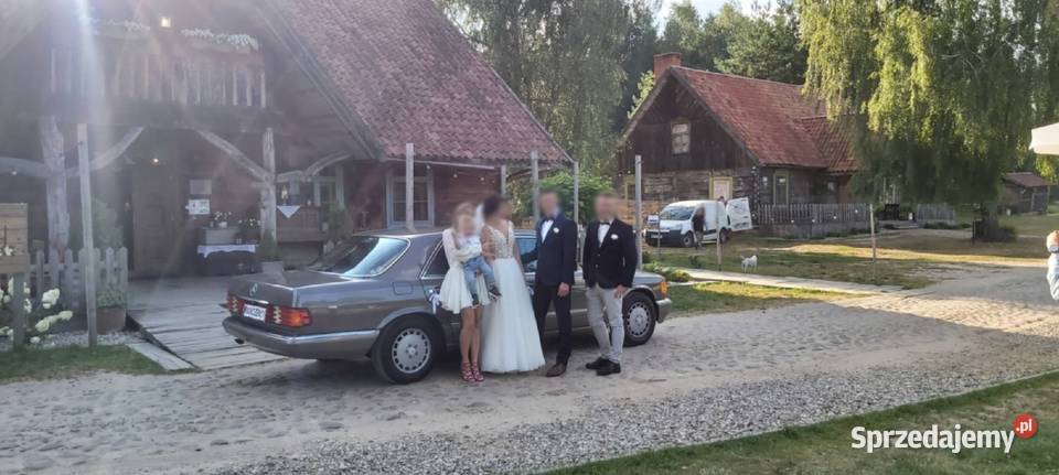 UWAGA Mercedes SKlasa W126 wynajem auto do ślubu Warszawa