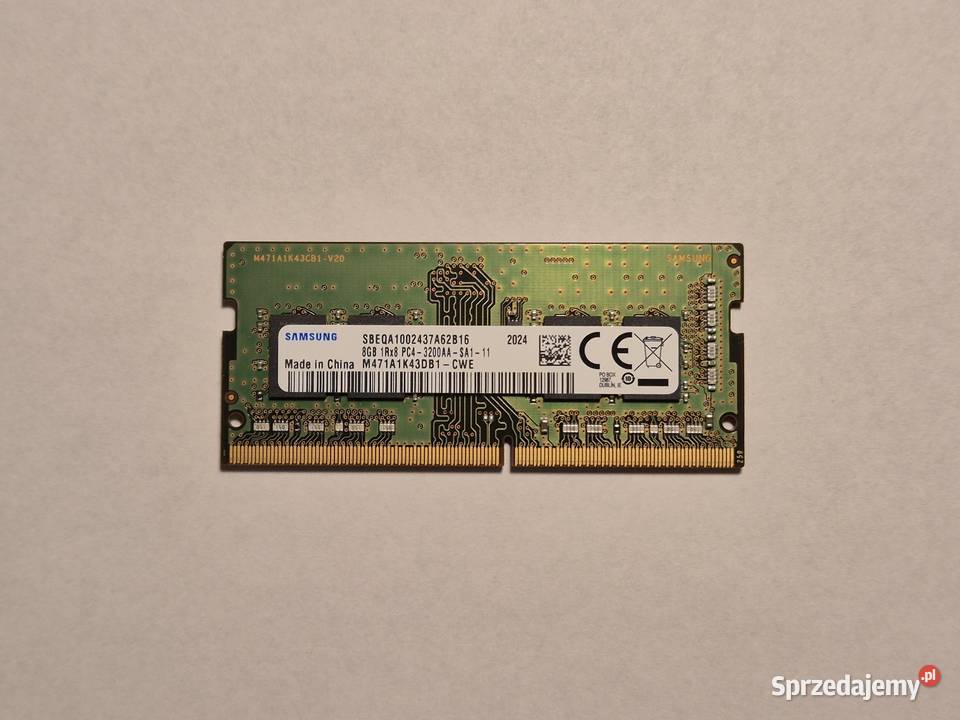 Pamięć RAM SODIMM DDR4 SAMSUNG M471A1K43DB1CWE pomorskie Gdańsk