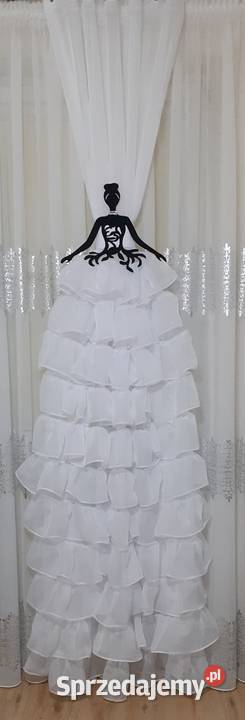 Firana z falbanami woal