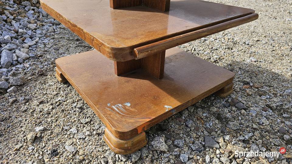 Stolik kawowy vintage Art Deco 3 poziomy Meble Wałbrzych sprzedam