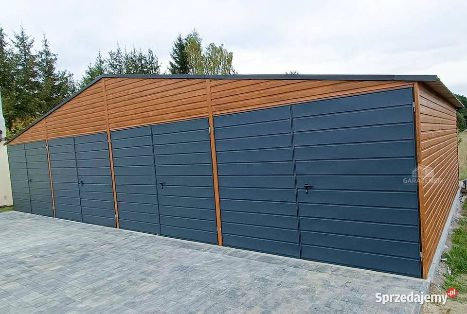 GARAŻ BLASZANY 12m x 6m DWUSPAD 4x BRAMA małopolskie Łapanów