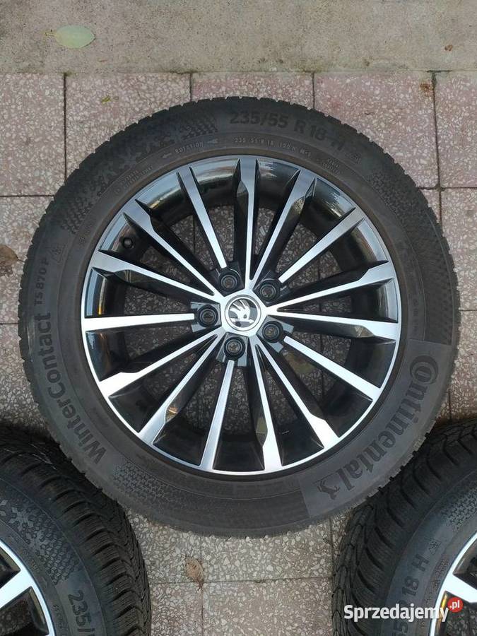 Oryginalne felgi Skoda Trinty 18 opony zimowe sprzedam