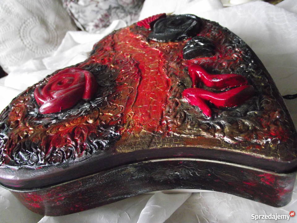 KASETA SZKATUŁKA POJEMNIK DECOUPAGE wielokolorowy Piła