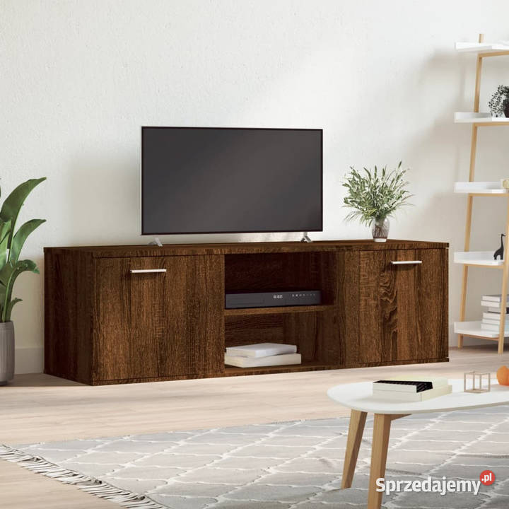 Szafka pod TV brązowy dąb 120x34x37 WM833558 Warszawa