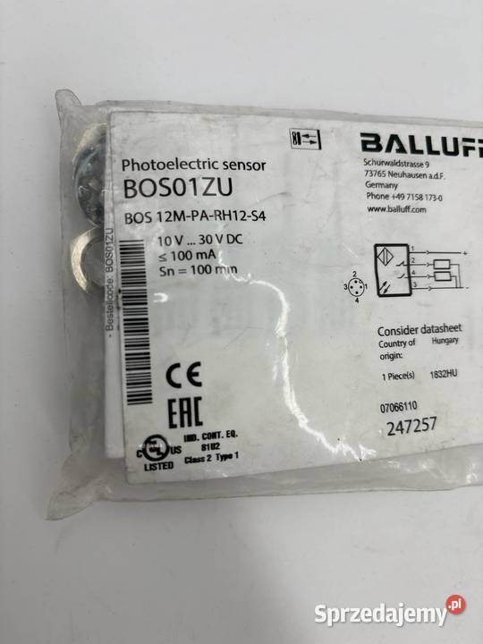 Balluff BOS01ZU BOS 12MPARH12S4 Pozostałe Warszawa