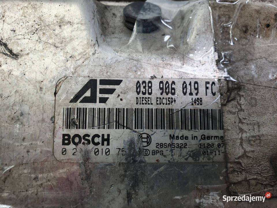 KOMPUTER SILNIKA ECU SEAT ALHAMBRA I 038906019FC Pozostałe Lipno