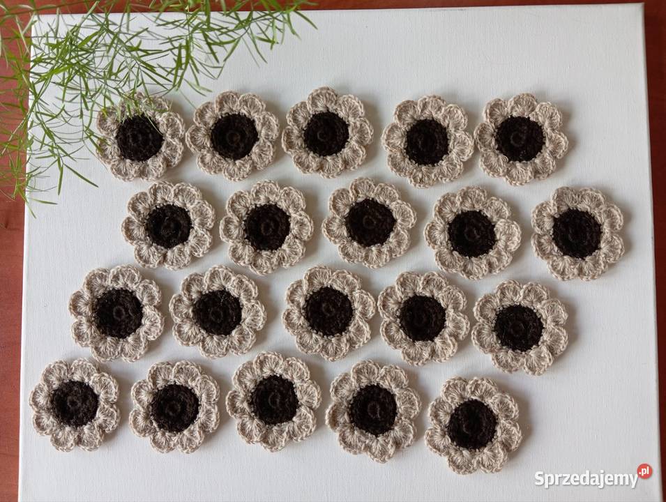 Szydełkowe kwiatki 75 Warszawa sprzedam