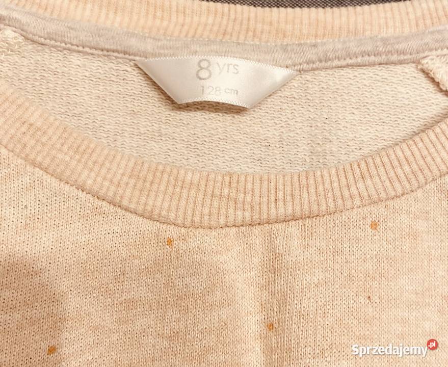 Beżowa dziewczęca bluza rozmiar 128 mazowieckie Żyrardów