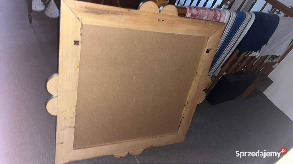 Lustro Złote Kryształowe Wymiary 100 x 105 W Gdańsk