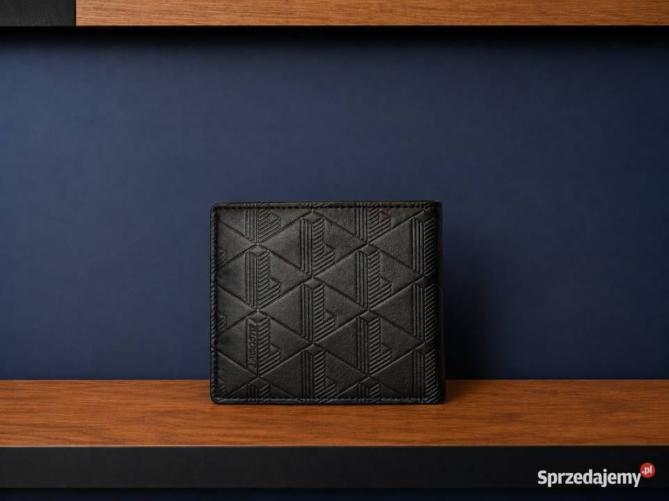 Lacoste Portfel Męski Skórzany Czarny Premium Pozostałe