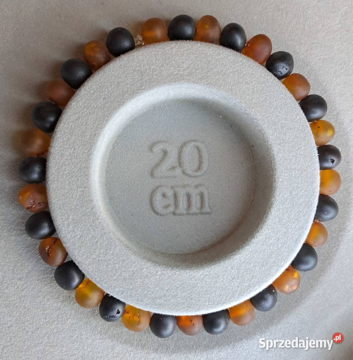 Korale i bransoletka z bursztynu baroczek koniak mazowieckie Warszawa