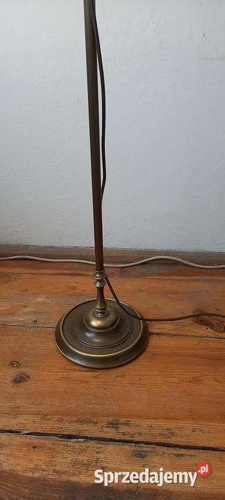 Mosiężna lampa podłogowa z ruchomym ramieniem Antyki łódzkie Skierniewice sprzedam