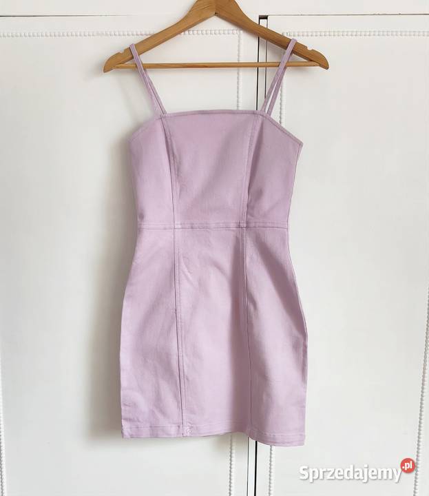 Moni sukienka HM denim jeans XS 34 S 36 liliowa Szczecin