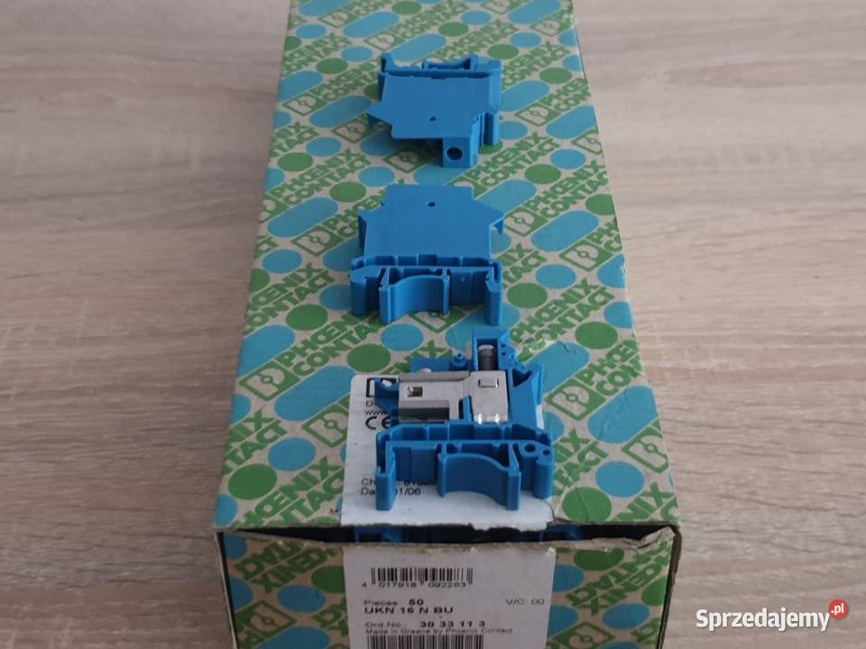 50 Złączka szynowa UKN 16 N BU Phoenix Contact lubuskie Zielona Góra