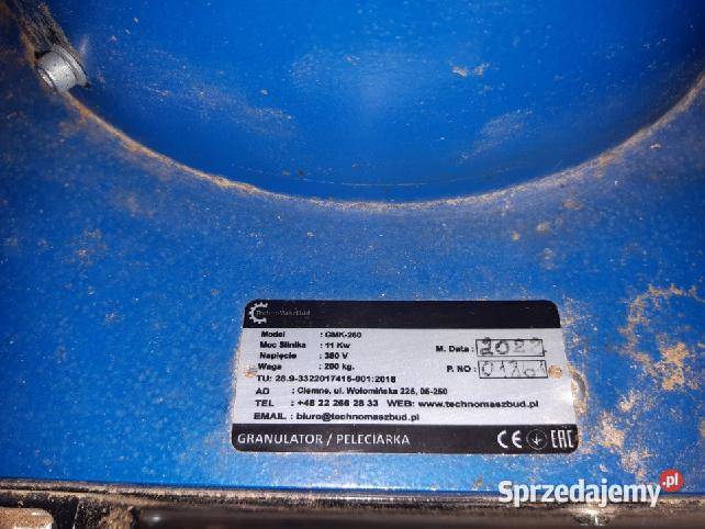 Peleciarka rozdrabniacz Produkcja Tuchola