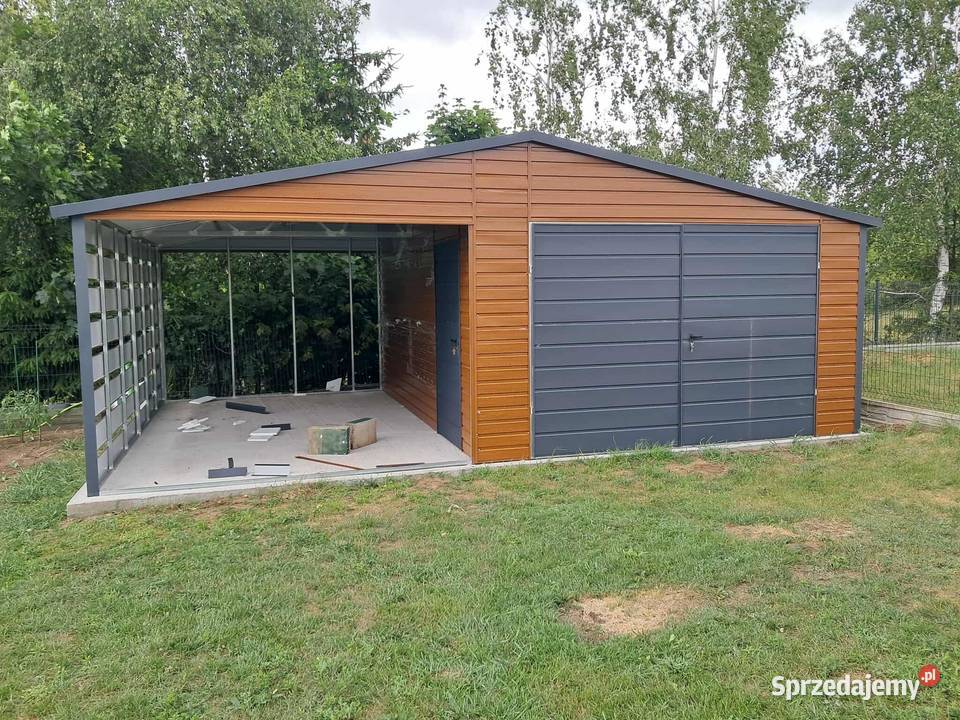 Garaż blaszany WIATA WZMOCNIONY PROFILAMI wielkopolskie