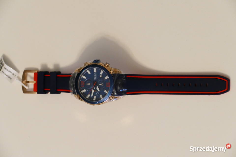 Męski zegarek chronograf Megir silikonowy pasek warmińsko-mazurskie Olsztyn