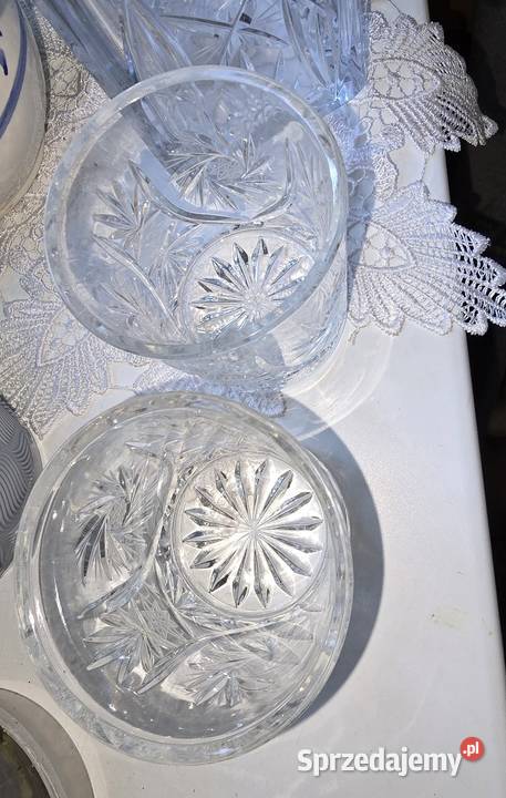 Kryształowa karafka plus 2 szklanki do whisky przezroczysty śląskie Sosnowiec