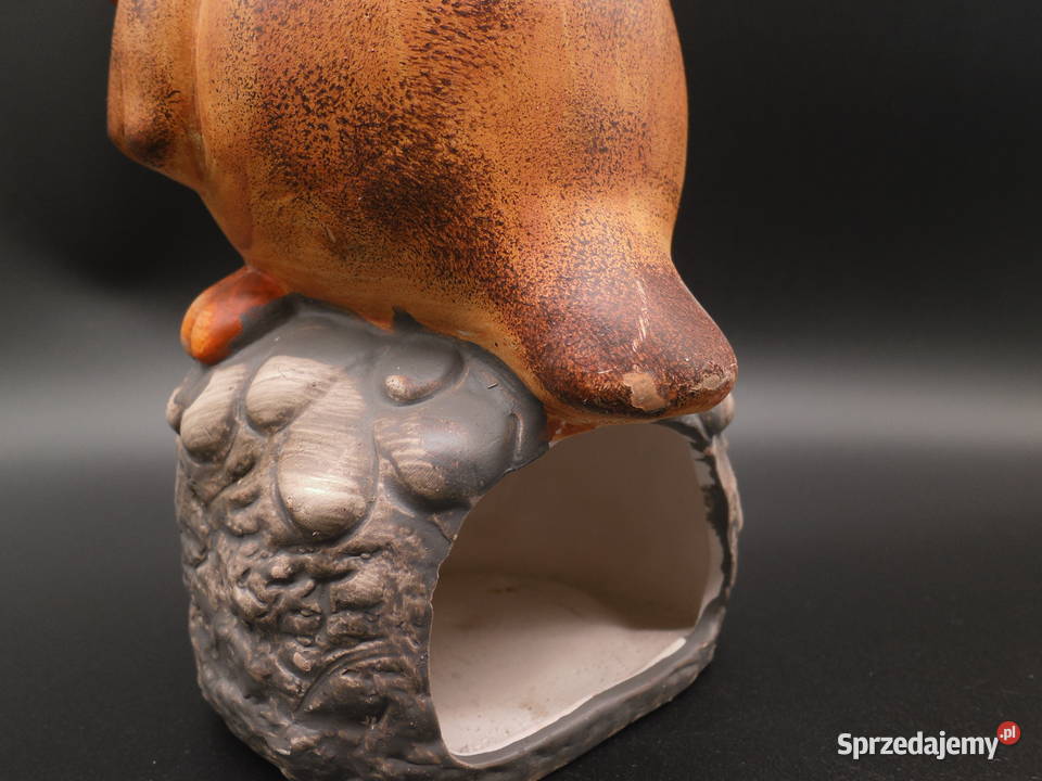 Ceramiczna figurka świecznik lampion sowa wielkopolskie Raszków