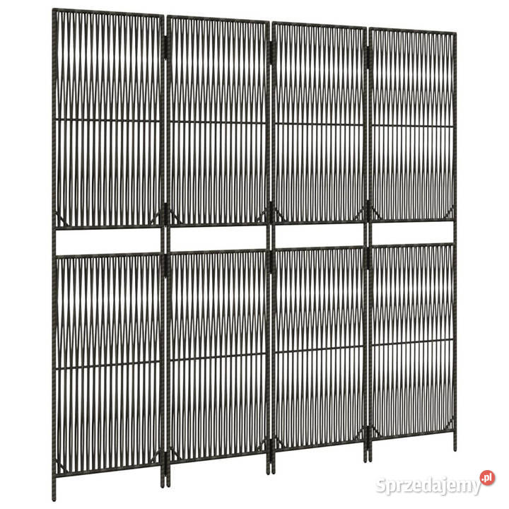 Parawan 4panelowy szary polirattan WM365378 Warszawa