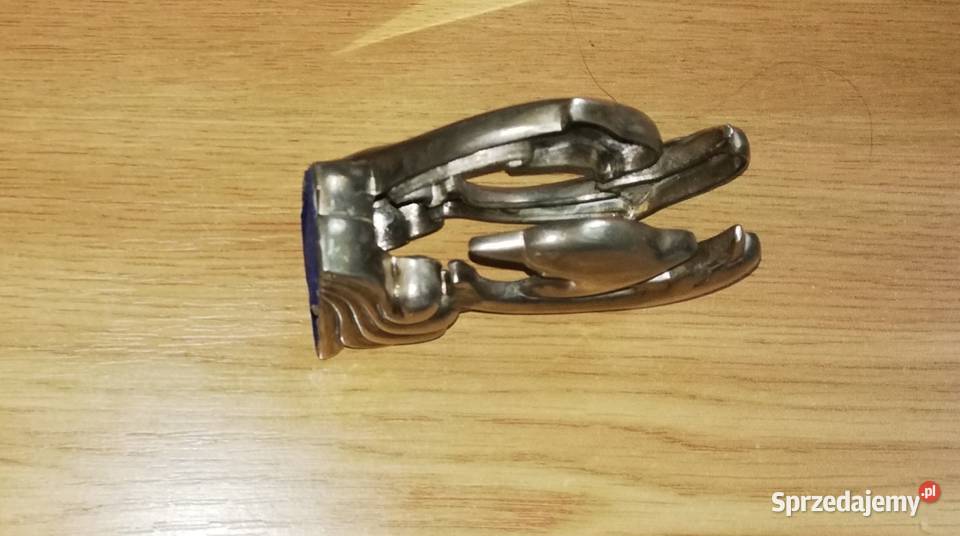 Serwetnik dwa delfiny z lat PRL posrebrzany Serwetniki i obrączki Warszawa sprzedam