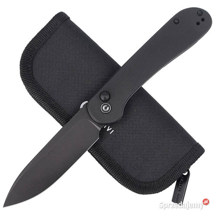Nóż składany CIVIVI Button Lock Elementum Black Warszawa
