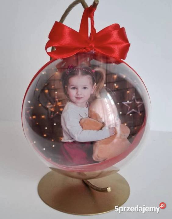 Bombka ze zdjeciem na stojaku Rękodzieło Wilkowice