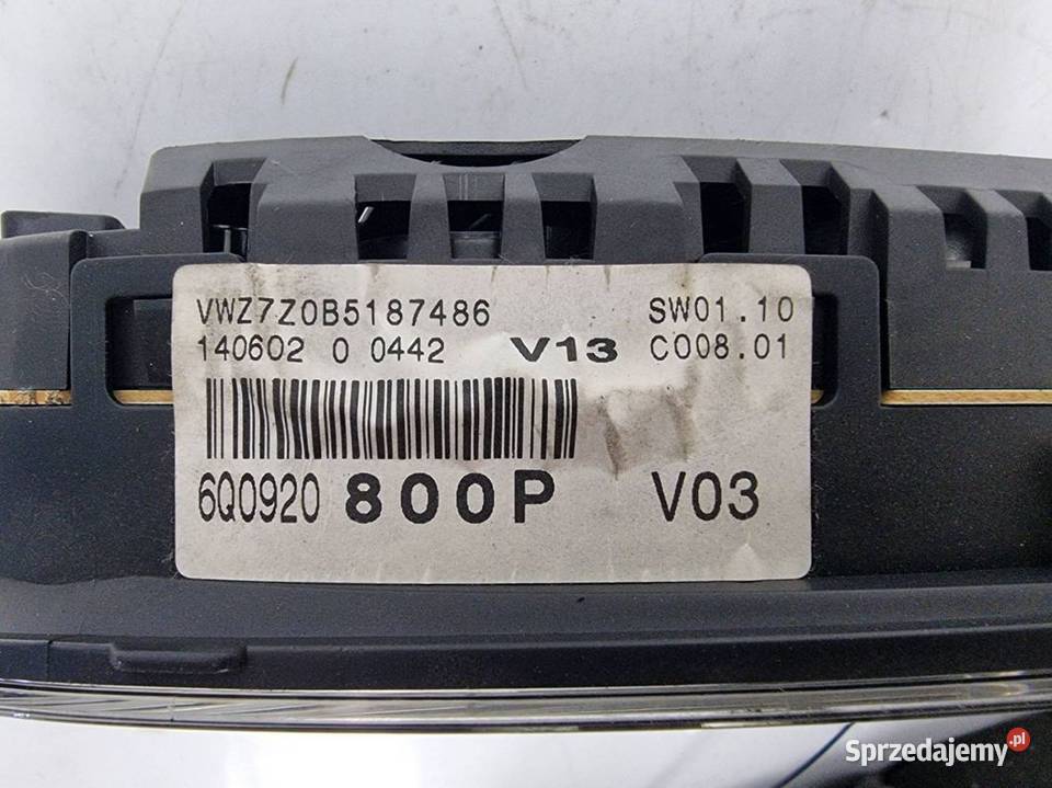 LICZNIK ZEGAR VOLKSWAGEN POLO 9N 6Q0920800P Pozostałe kujawsko-pomorskie