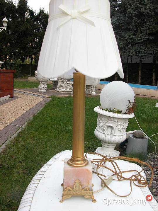 stara lampka lampa z kamienną nogą i okucia Gorzów Wielkopolski