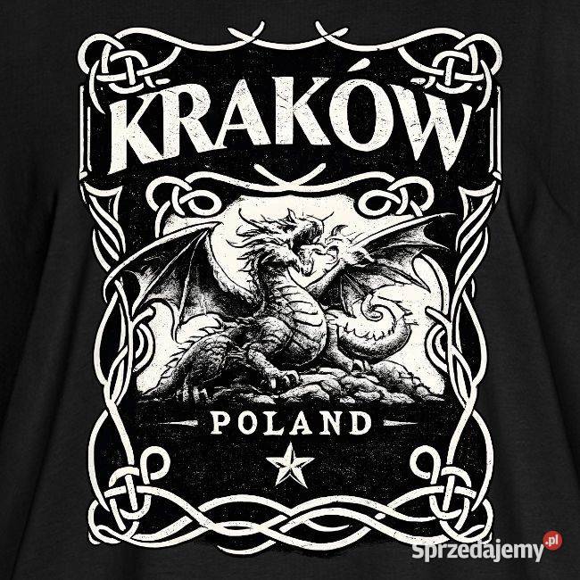 Ekologiczna bluzka damska Premium Kraków Smok zielony