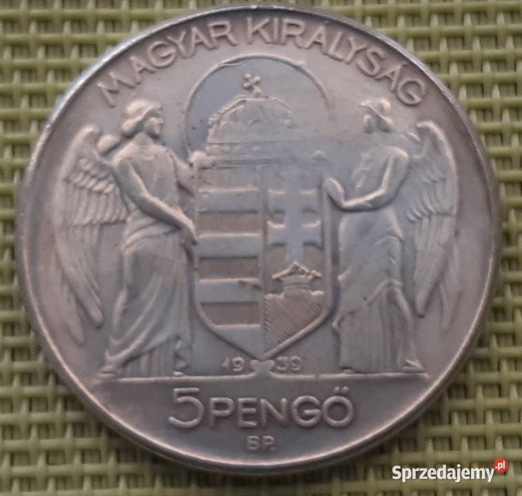 MonetaNumizmatKopia 5 PENGO 1939 ADMIRAŁ HORTHY