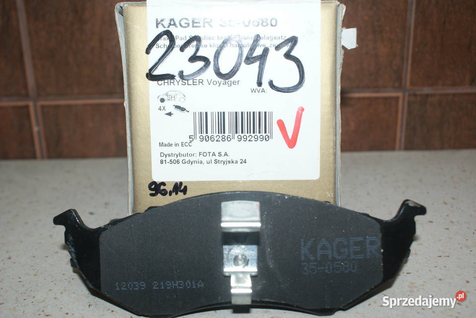 GDB1236 TRW KLOCKI HAMULC CHRYSLER VOYAGER 9501 Białobrzegi