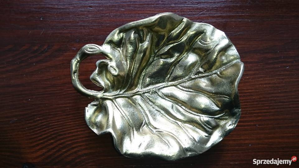 Stara mosiężna patera oczyszczona i małopolskie Kraków