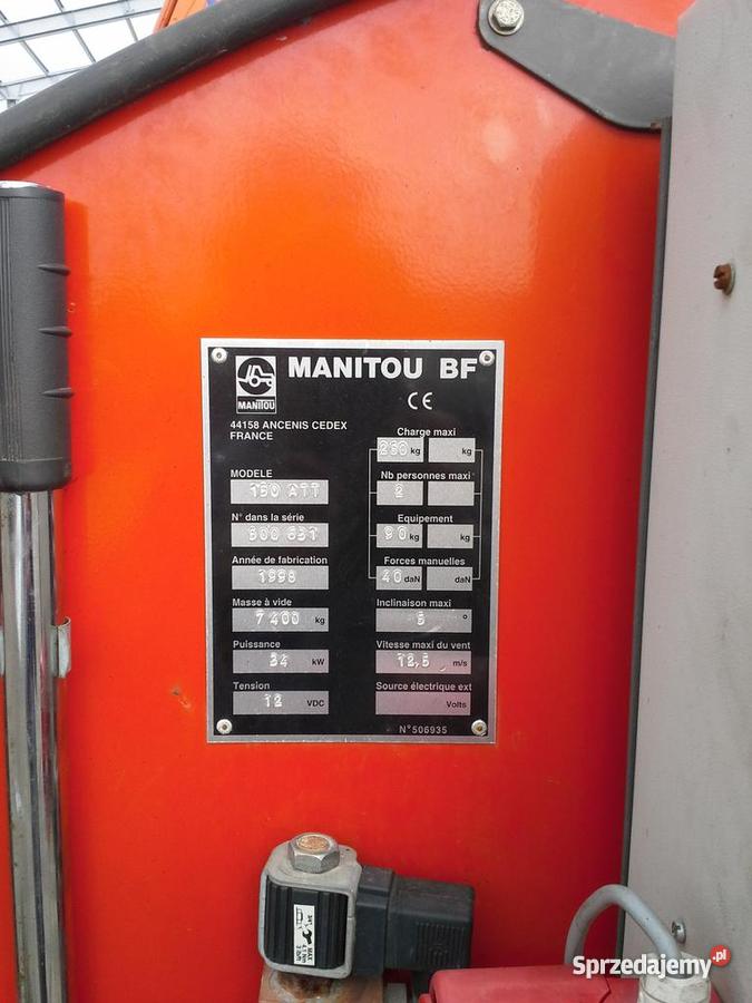 zwyżka podnośnik koszowy MANITOU 150 Radziłów