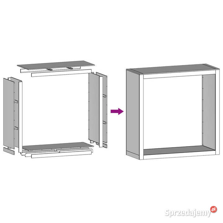 Stojak na drewno opałowe 100x40x100 stal Warszawa