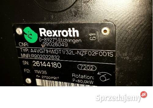 Pompa Hydrauliczna Bosch Rexroth Zamiatarka ciężarowe pomorskie Sierakowice