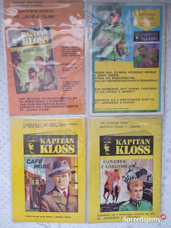Kapitan Kloss zestaw 12 komiksów wydanie 2 lata Rok wydania 1986 Gdynia