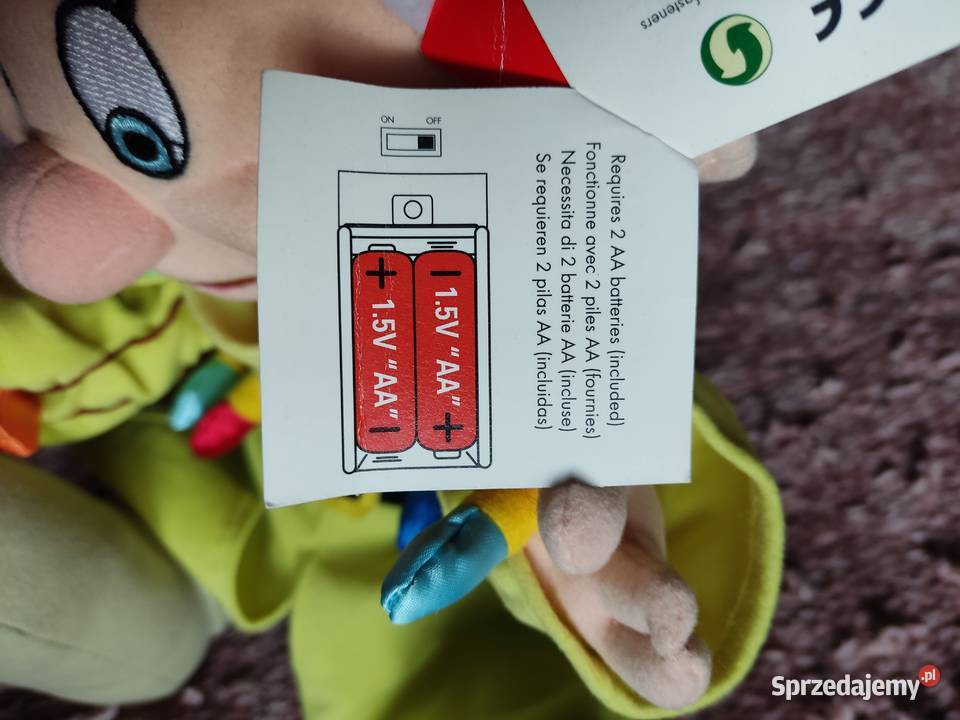 Maskotka pluszowa Gapcio Dopey interaktywna Głuchołazy