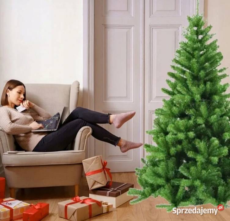 CHOINKA Sztuczna ŚWIERK KAUKASKI 220 Dekoracja Elbląg