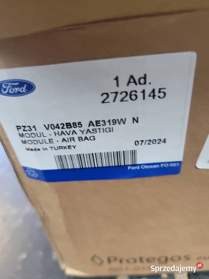 AIRBAG FORD 2726145 PZ31V042B85AE BRATFORD RADOM dostawcze Pozostałe mazowieckie